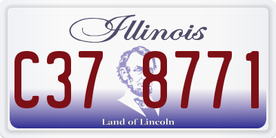 IL license plate C378771