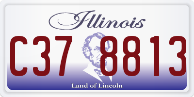 IL license plate C378813