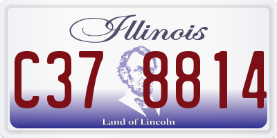 IL license plate C378814