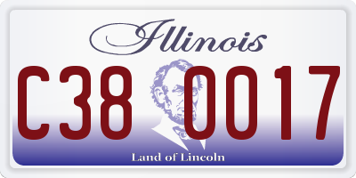 IL license plate C380017