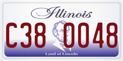IL license plate C380048