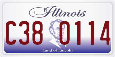 IL license plate C380114