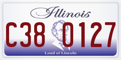 IL license plate C380127