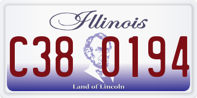 IL license plate C380194