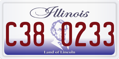 IL license plate C380233