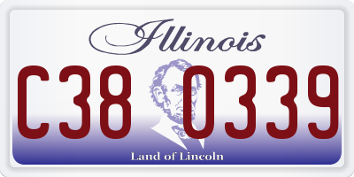 IL license plate C380339