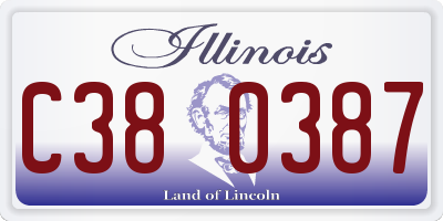 IL license plate C380387