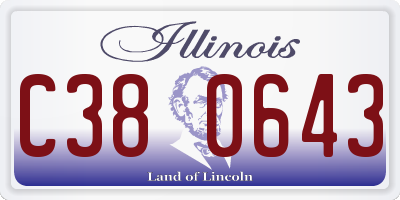 IL license plate C380643