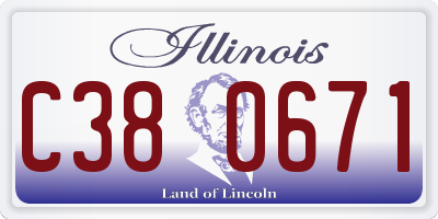 IL license plate C380671