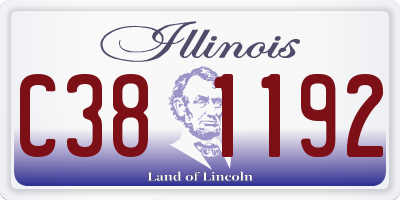 IL license plate C381192