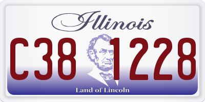 IL license plate C381228