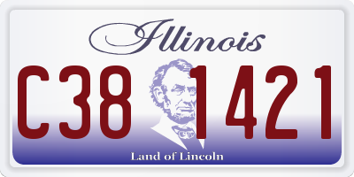 IL license plate C381421