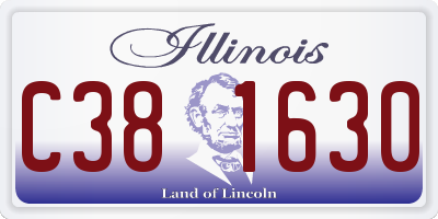 IL license plate C381630