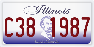 IL license plate C381987
