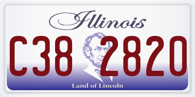 IL license plate C382820