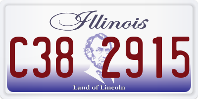 IL license plate C382915