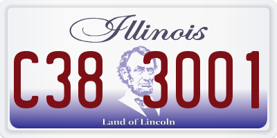 IL license plate C383001