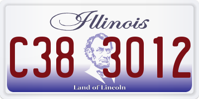 IL license plate C383012