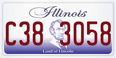 IL license plate C383058