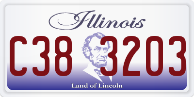 IL license plate C383203