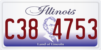 IL license plate C384753