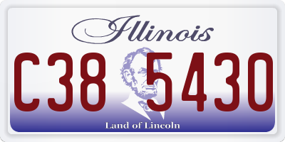 IL license plate C385430