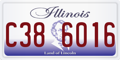 IL license plate C386016