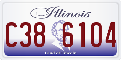 IL license plate C386104