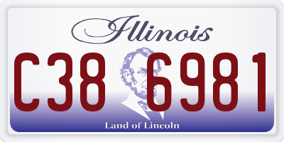 IL license plate C386981