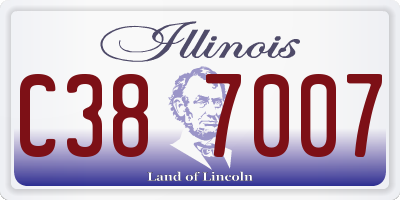 IL license plate C387007
