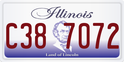 IL license plate C387072