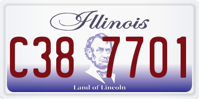 IL license plate C387701