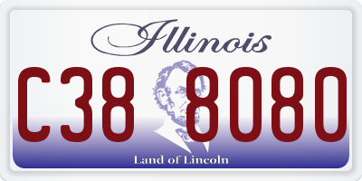 IL license plate C388080