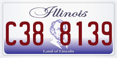 IL license plate C388139