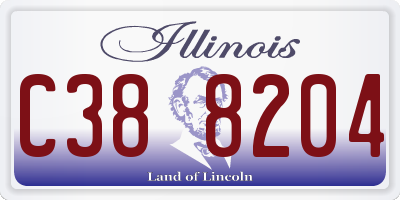 IL license plate C388204