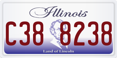 IL license plate C388238