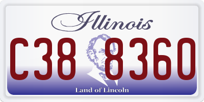 IL license plate C388360