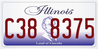 IL license plate C388375