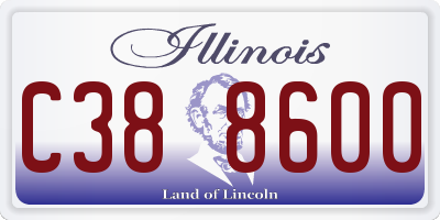 IL license plate C388600