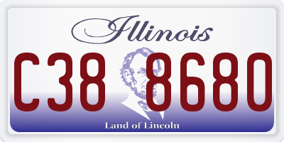 IL license plate C388680