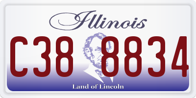 IL license plate C388834