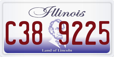 IL license plate C389225