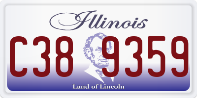 IL license plate C389359