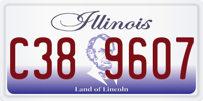 IL license plate C389607