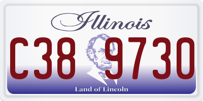 IL license plate C389730