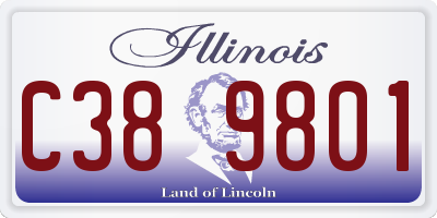 IL license plate C389801
