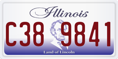 IL license plate C389841