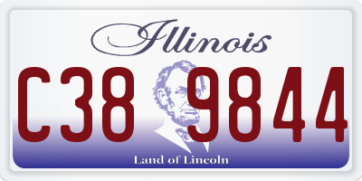 IL license plate C389844
