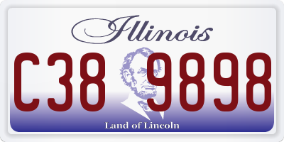 IL license plate C389898