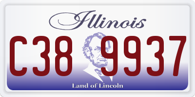 IL license plate C389937